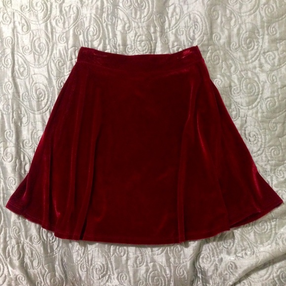 Fashion Dazzle  Dresses & Skirts - Deep Red Velvet Skirt
