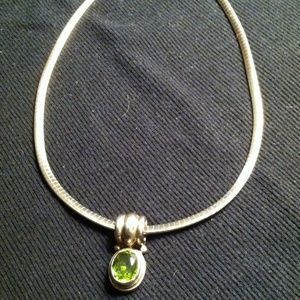 Sterling silver slide necklace