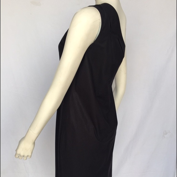 VINCE Black one shoulder textured ponte - Picture 3 of 4