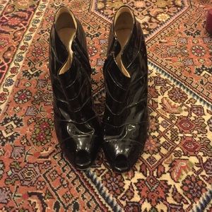 Christian louboutin patent short booties