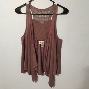 dusty rose vest