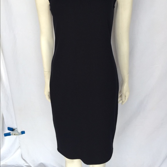 VINCE black textured ponte sleeveless dress - Picture 2 of 4