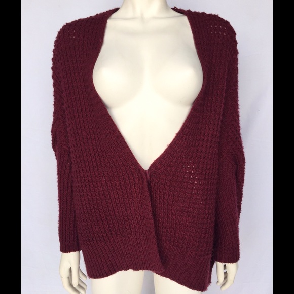 Free People deep V cardigan