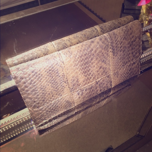 Snake skin clutch