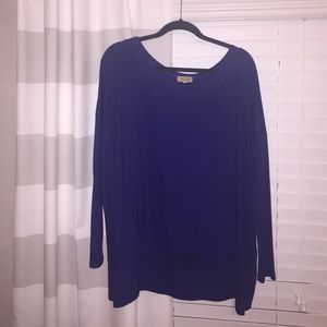 Piko Blue with Sparkle Long Sleeved Blouse - L