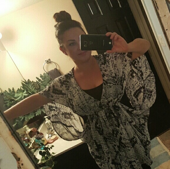 New Sheer print blouse  or dress