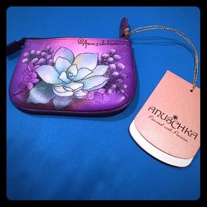 Anuschka Hand Painted Dual Design Coin Purse