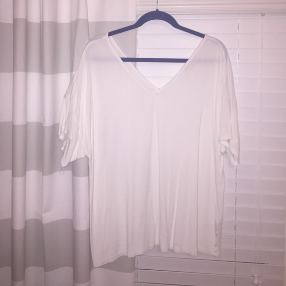 Piko White Short Sleeved Blouse - M