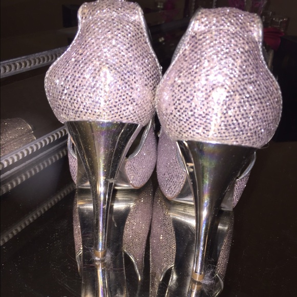 Guess silver stilettos