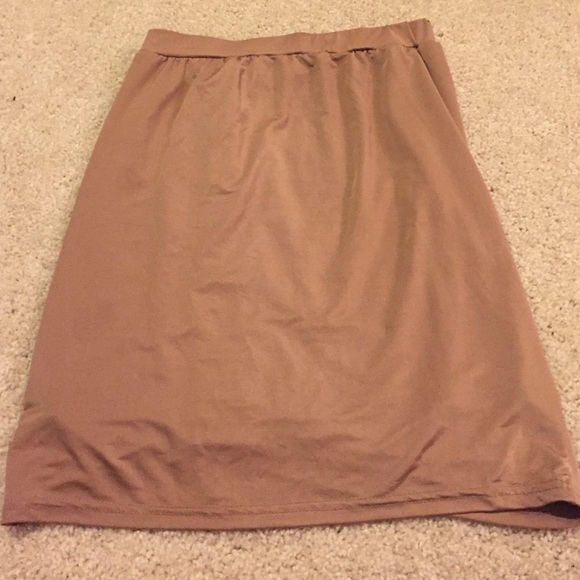 Sexy tan colored Arden B skirt with lace up tie - Picture 4 of 4