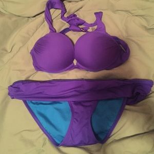 Purple Victoria's Secret bombshell bathing suit