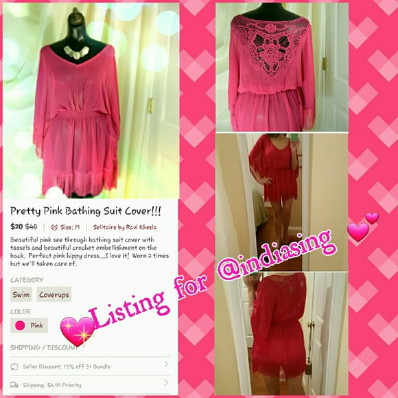 ❤Listing for @indiasing - Bathing Suit Cover❤