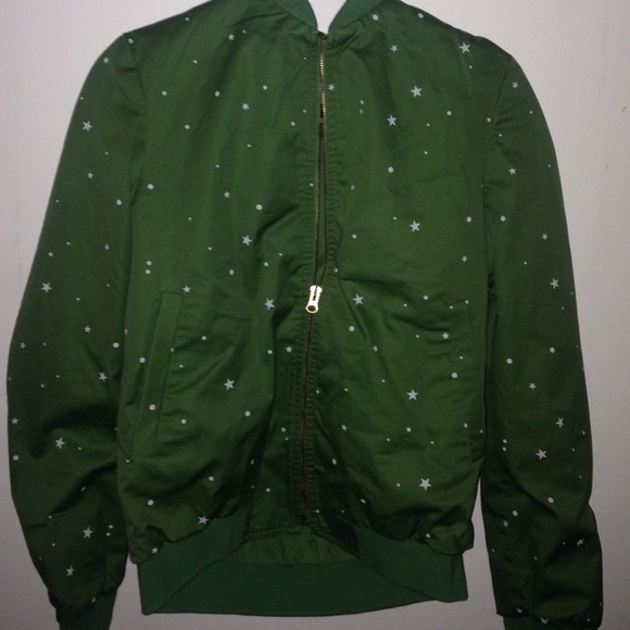 Retro green star jacket