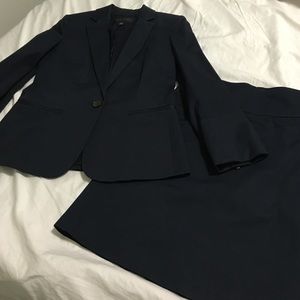 Banana Republic Navy Skirt Suit