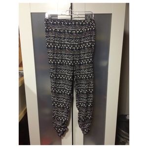 Cute boho animal print jogger pants
