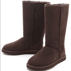 Classic Tall Chocolate Ugg Boots Size 8