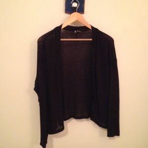 Black short cardigan