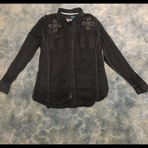 Men's Roar Long Sleeve Button Up