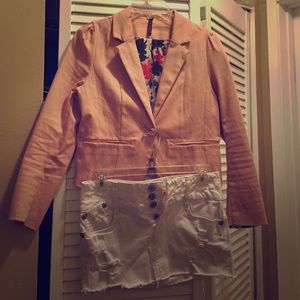 Peach color suit top