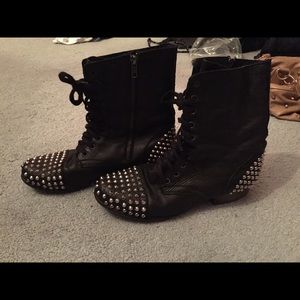 Steve madden studded combat boots