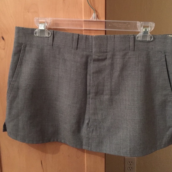 Gray "tweed" mini skirt