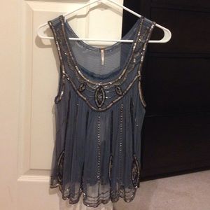 Free People Beaded Top