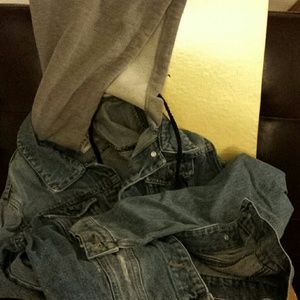 a Papaya hoodie jean jacket