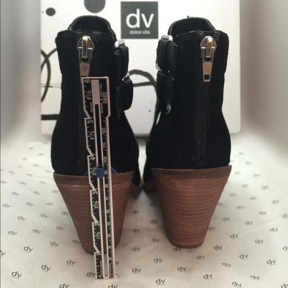 DV Dolce Vita Flotilla Black Suede Bootie - Anthro - Picture 3 of 4