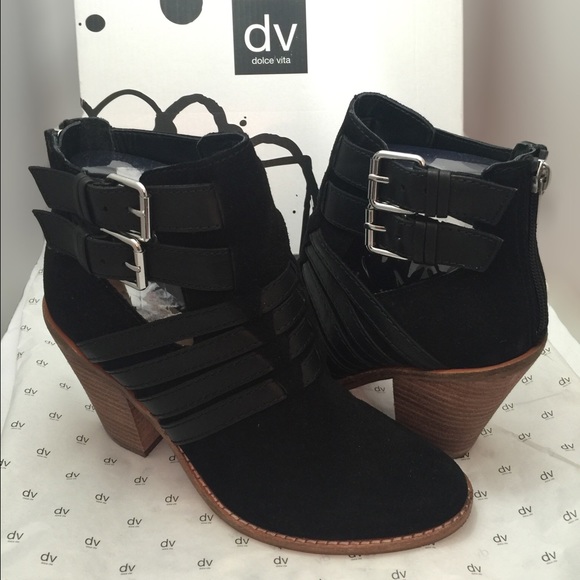 DV Dolce Vita Flotilla Black Suede Bootie - Anthro - Picture 1 of 4