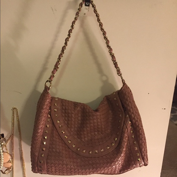 Miztique rose gold purse with studs