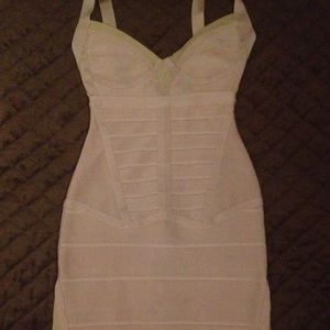 XXS Nude BodyCon Bandage Wrap Dress