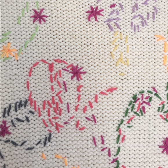 Cream Colored Multi-Colored Stitch Sweater - Picture 4 of 4