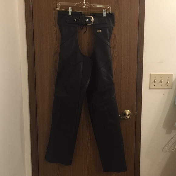 Women's Harley Davidson leather riding chaps
