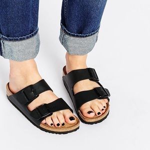 Birkenstock Arizona - Black Birko-Flor