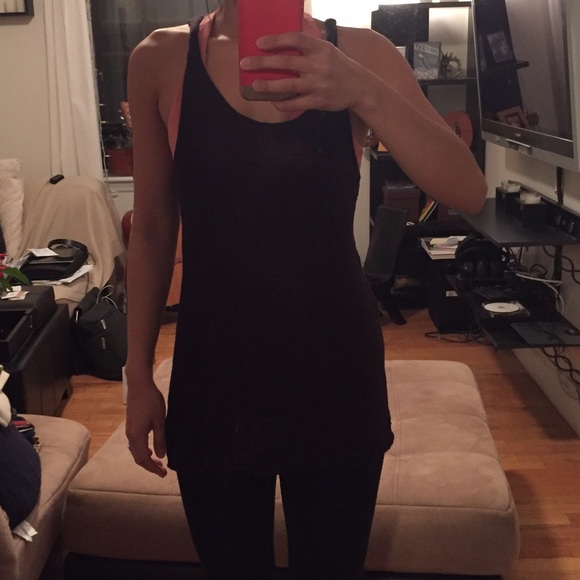 Knit tank top/ beach cover-up