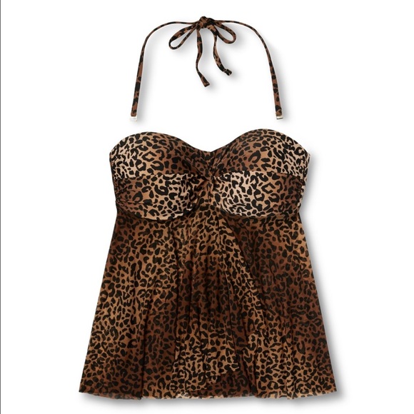 Medium cheetah print swim top - Picture 2 of 6