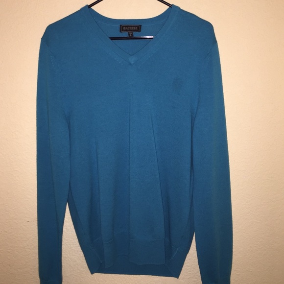 Express Mens Merino Wool V Neck Sweater