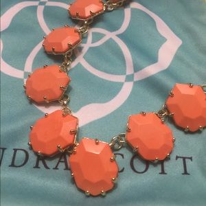 Kendra Scott Sam necklace in coral