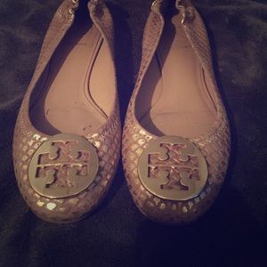 Tory Burch  metallic  ballet flats