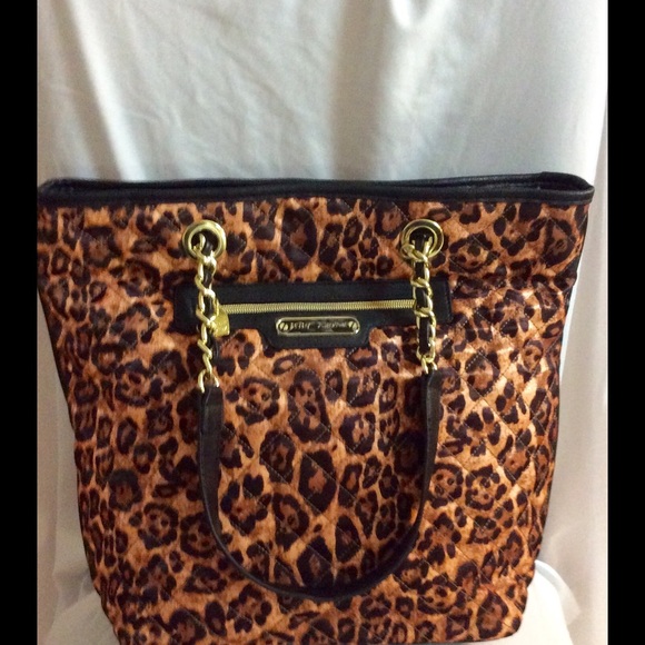 Betsey Johnson Quilted Leopard Tote Bag