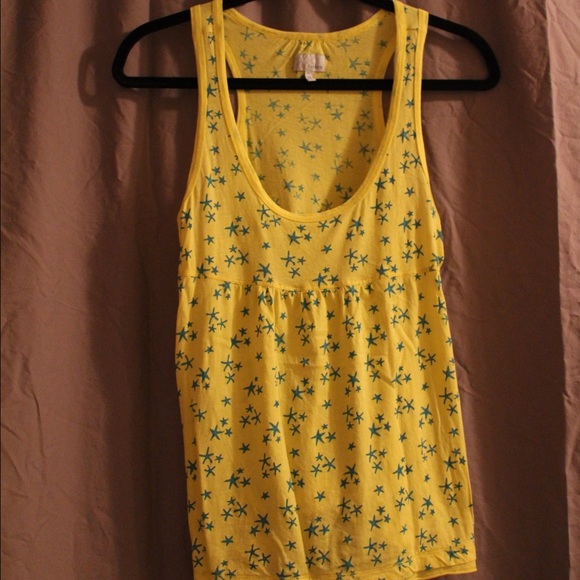 Yellow Tank Top with Aqua Starfish from Nordstrom
