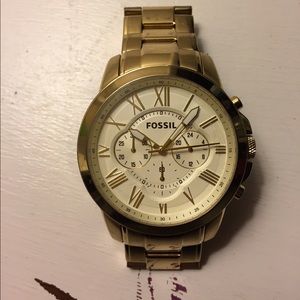 Gold Fossil Boyfriend watch