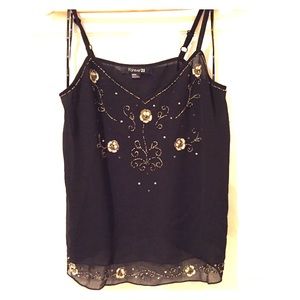 Forever 21 Tops - *swapped* Forever 21 top black sheer bead floral Forever 21 Tops - *swapped* Forever 21 top black sheer bead floral