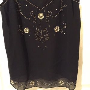 Forever 21 Tops - *swapped* Forever 21 top black sheer bead floral Forever 21 Tops - *swapped* Forever 21 top black sheer bead floral