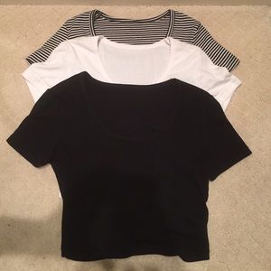 NWOT american apparel crop tee bundle