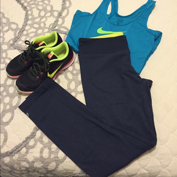 Marika Momentum Leggings Black Iris/Limeade