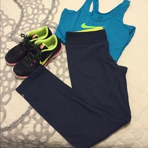 Marika Momentum Leggings Black Iris/Limeade