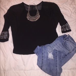 Black Studded Shirt