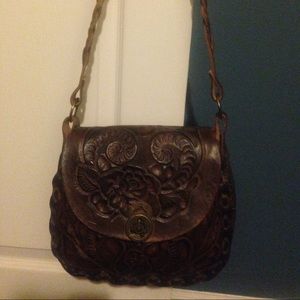 Vintage leather handbag