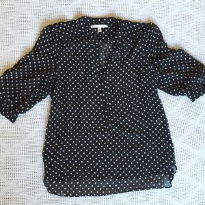 Sheer Polka-dot Blouse